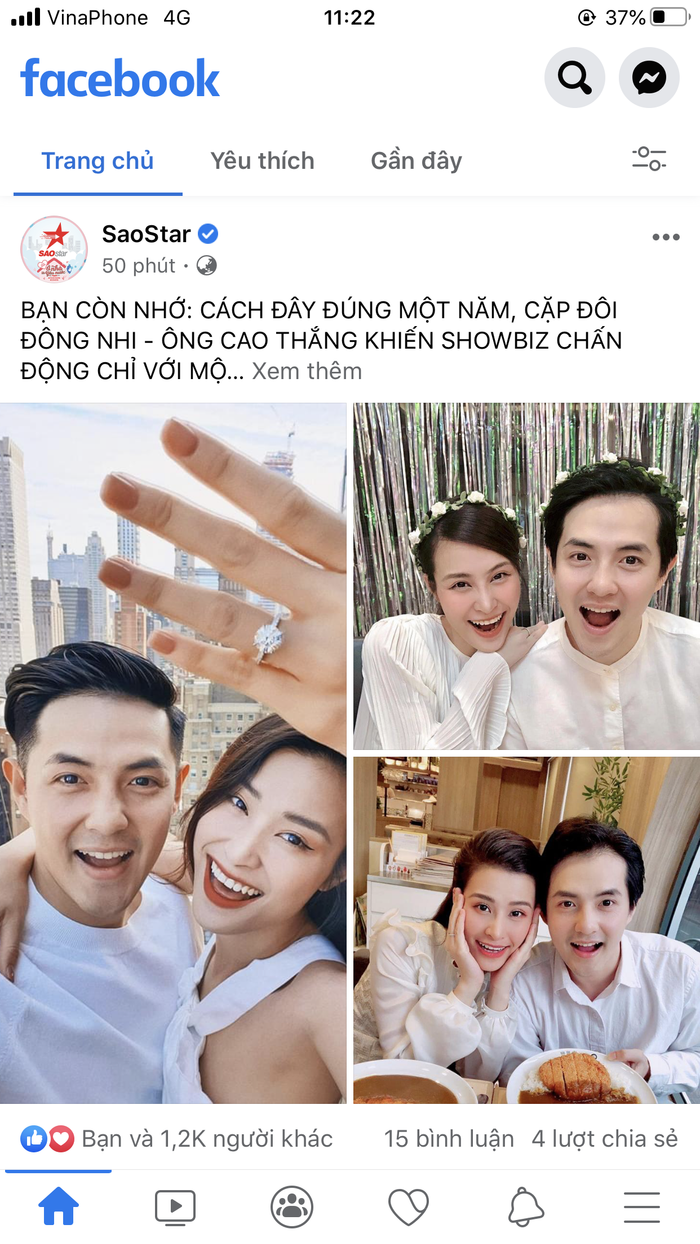 Facebook với giao diện trắng sáng thường thấy. (Ảnh chụp màn hình)