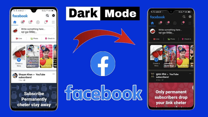  Sau một thời gian dài chờ đợi, giao diện đen huyền bí đã chính thức 'cập bến' Facebook. (Ảnh: Smart Tech Vikash)