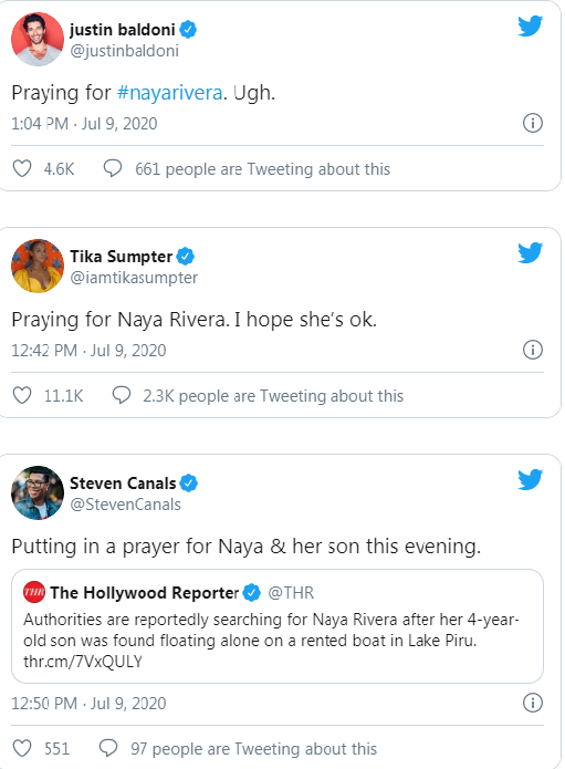 Dàn cast Glee cùng cầu nguyện sau khi nữ tài tử Naya Rivera mất tích giữa hồ Ảnh 18