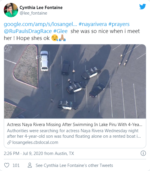 Dàn cast Glee cùng cầu nguyện sau khi nữ tài tử Naya Rivera mất tích giữa hồ Ảnh 17