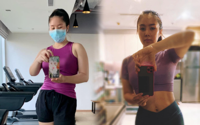 Không chỉ giảm cân lột xác, Lê Phương còn tự tin vén áo khoe cơ bụng căng đét Ảnh 2