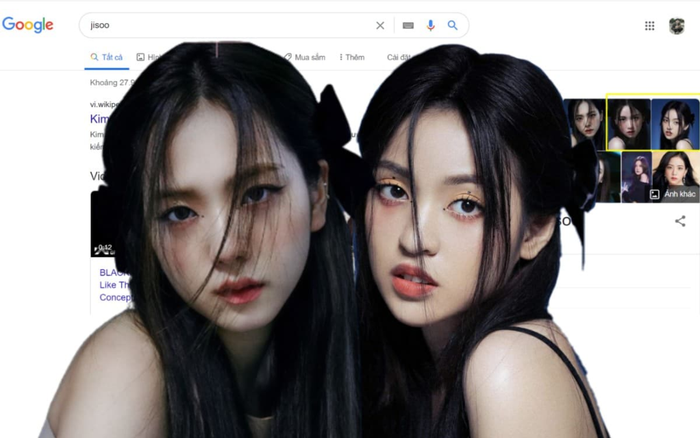 Thêm một pha xử lý 'cồng kềnh' từ Google: Tìm kiếm Jisoo (BlackPink) nhưng lại ra... 'hot girl trứng rán' Trần Thanh Tâm Ảnh 2