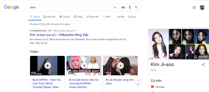 Thêm một pha xử lý 'cồng kềnh' từ Google: Tìm kiếm Jisoo (BlackPink) nhưng lại ra... 'hot girl trứng rán' Trần Thanh Tâm Ảnh 5