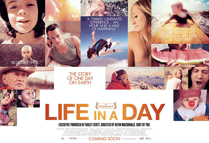 'Life in a day' (2011) từng gây chú ý khi được hình thành từ 80.000 đoạn video do người dùng đóng góp qua YouTube.