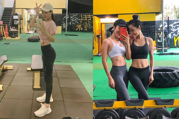 Sau khi sinh con gái đầu lòng, Nhã Phương cũng nhanh chóng lấy lại vóc dáng. Nhìn vòng eo và cơ bụng thế kia cũng đủ biết nữ diễn viên đã quyết tâm giảm cân như nào.