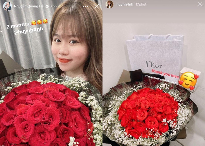 Quang Hải và Huỳnh Anh kỷ niệm 2 tháng yêu nhau