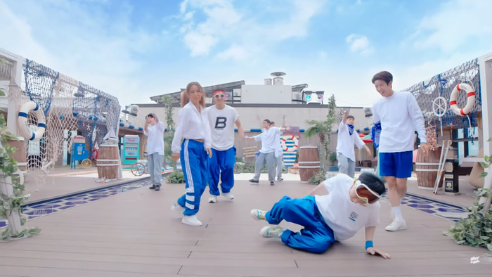 SSAK3 (Bi Rain - Lee Hyori - Yoo Jae Suk) nhây hết cỡ trong MV In Summer, thành viên thứ 4 bất ngờ lộ diện phút cuối? Ảnh 4