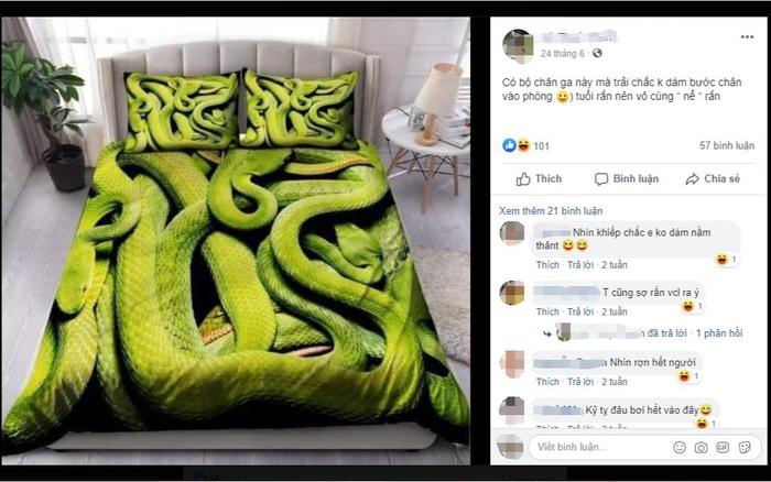Bộ ga giường không dành cho người yếu tim: Thử thách ngủ cùng trăn, rắn Ảnh 2