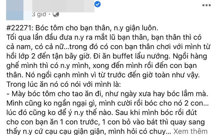 Bóc tôm cho bạn thân khác giới, chàng trai bị người yêu giận, lên tiếng 'kêu oan' nhưng nhận về cái kết cực 'gắt’ từ dân mạng Ảnh 2