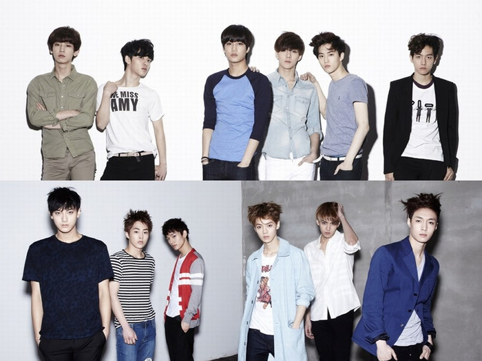 Nhóm EXO ngày đầu debut.