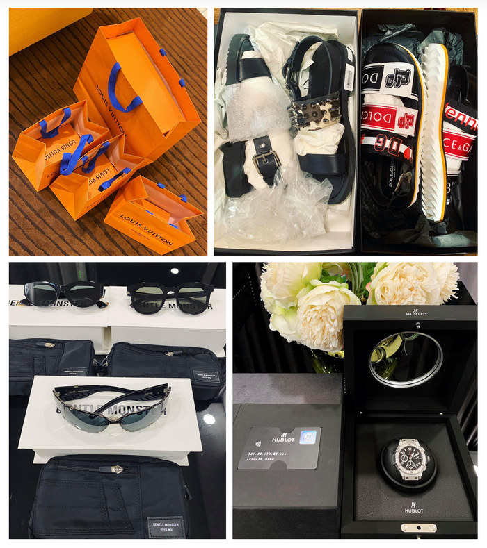 Những món đồ hiệu mà Triều Vỹ khoe trước đó