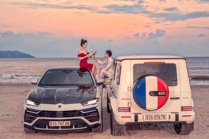 Đại gia Minh Nhựa gây 'choáng' khi cùng con rể lái hẳn 2 siêu xe chục tỷ đi mua sắm hàng hiệu Ảnh 9