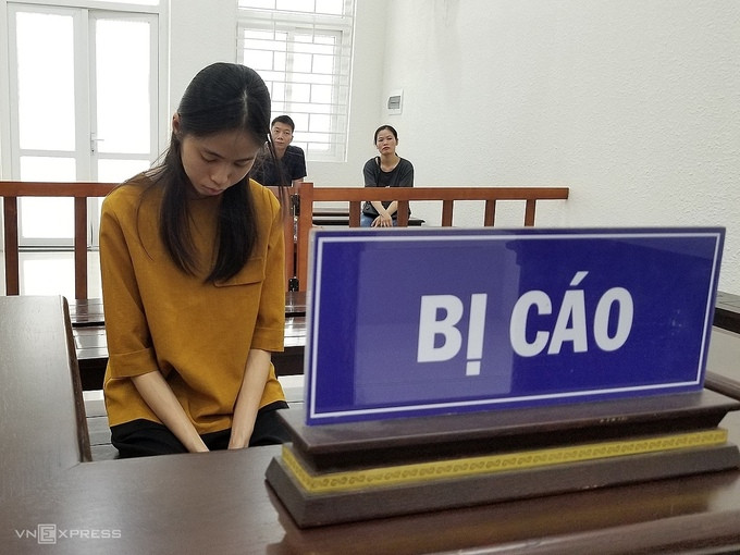 Bị cáo Nguyễn Thị Tươi tại phiên tòa chiều 14/7. Ảnh: Thanh Lam/VnExpress