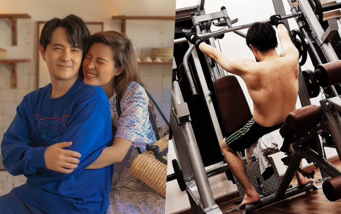 Bị bạn bè trêu chọc, Ông Cao Thắng tập luyện hăng say quyết lấy body 6 múi khiến 'mẹ bầu' Đông Nhi ngỡ ngàng Ảnh 2