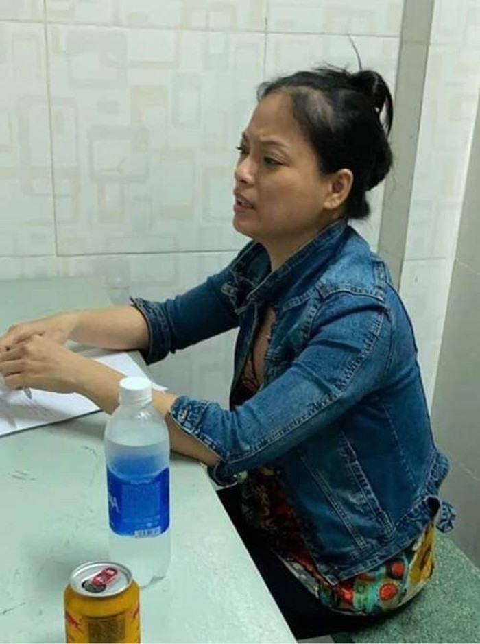 Đỗ Thị Kim Ánh tại cơ quan Công an. 