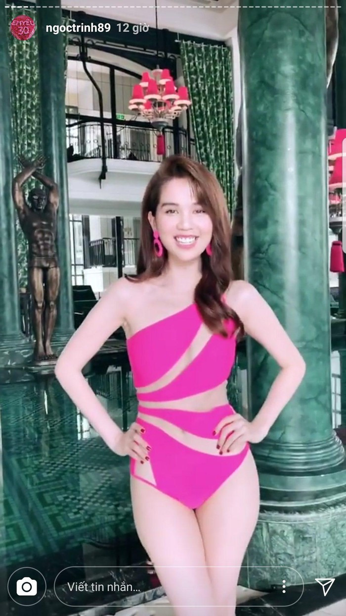 Nếu phân theo bảng size chuẩn, vòng eo của Ngọc Trinh hiện tại chắc phải ở ngưỡng XS.&nbsp;