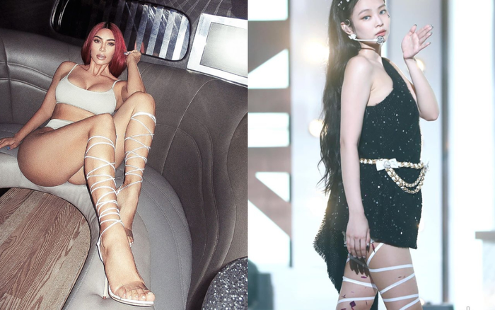Kim 'siêu vòng 3', Jennie Black Pink lăng xê giày quấn dây chằng chịt đầy điệu nghệ Ảnh 2