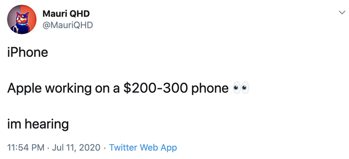 Theo tiết lộ của leaker MauriQHD, Apple đang phát triển một chiếc iPhone giá rẻ khác.