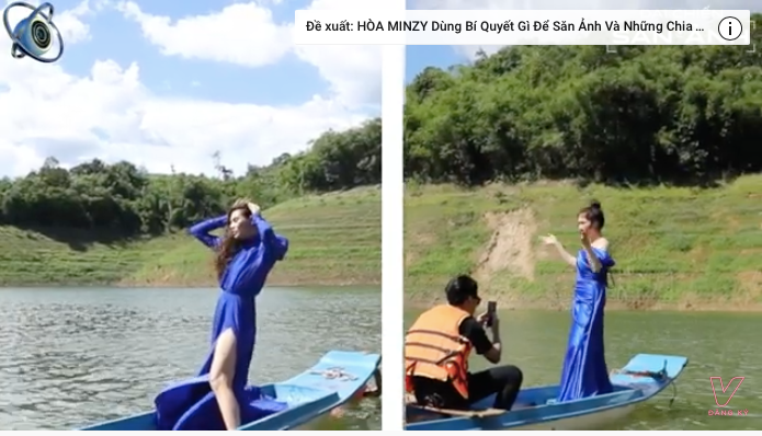 Đại chiến săn ảnh: Hoà Minzy la hét 'đau đầu' với 'cô giáo' Võ Hoàng Yến khi chụp ảnh giữa hồ Ảnh 3
