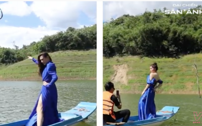 Đại chiến săn ảnh: Hoà Minzy la hét 'đau đầu' với 'cô giáo' Võ Hoàng Yến khi chụp ảnh giữa hồ Ảnh 2