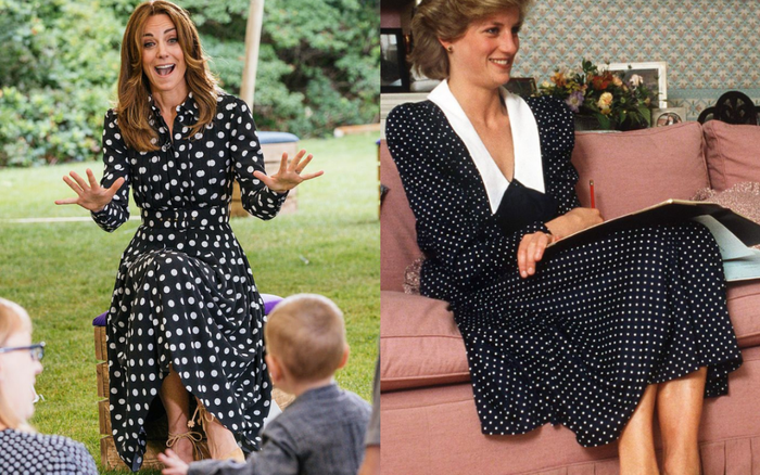 Kate Middleton diện váy chấm bi, đi giày đế xuồng khiến công chúng nhớ đến cố Công nương Diana Ảnh 2