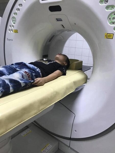 Sau vụ việc, cháu Đức được đưa vào bệnh viện