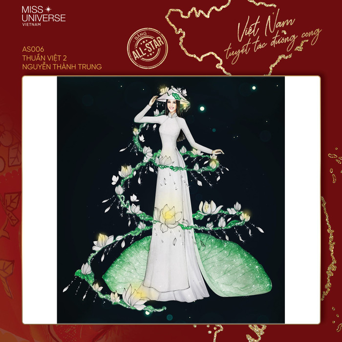 'Thuận việt 2' mang đầy đủ tinh thần dân tộc được lấy cảm hứng từ hoa sen. Nhiều khán giả cho rằng đây là một trong những tác phẩm cực kì phù hợp với chiều cao và hình thể của Khánh Vân.&nbsp;