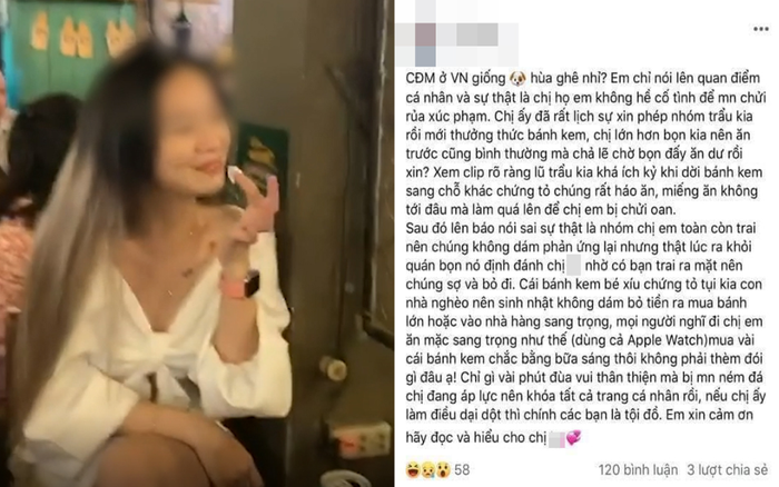 Em trai hot girl quẹt trộm bánh kem 'viết sớ' bênh chị: 'Lớn hơn thì ăn trước, chẳng lẽ chờ ăn dư rồi xin?' Ảnh 2