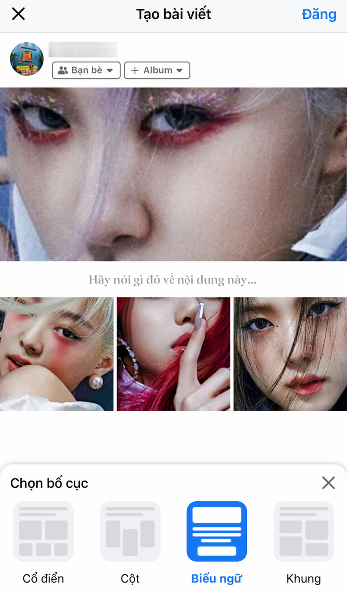 Layout 'Biểu ngữ'.