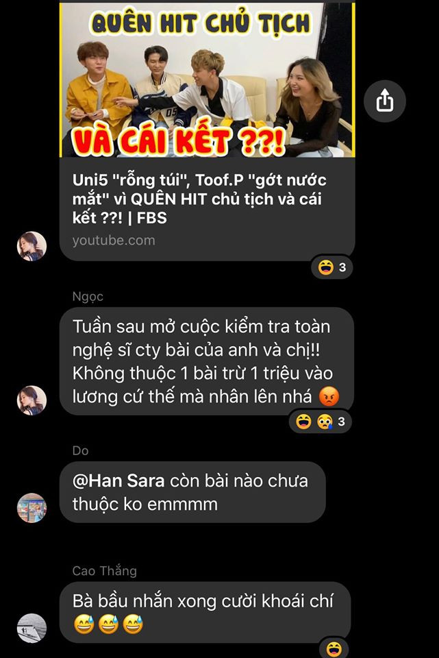 Đoạn chat được tiết lộ từ trong nội bộ công ty.