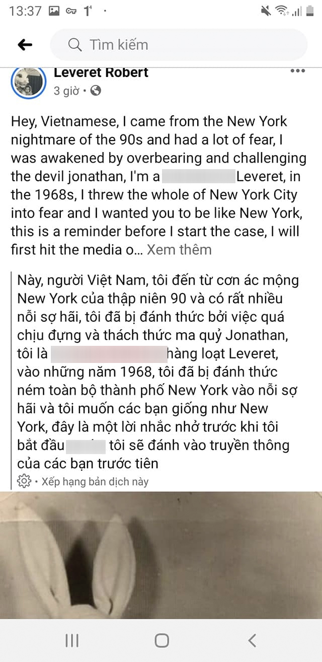Thậm chí tuyên bố sẽ 'mang cơn ác mộng đến Việt Nam'. (Ảnh: FBVN)
