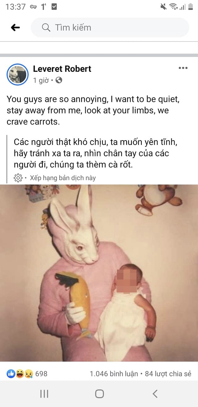 Tài khoản này cho biết mình đang 'khó chịu'. (Ảnh: FBNV)