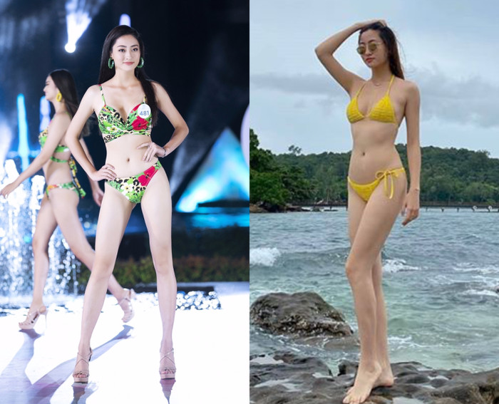 Sau gần một năm đương nhiệm, hình thể của Lương Thùy Linh bắt đầu đầy đặn hơn. Top 12 Miss World cao 1,78 m, số đo ba vòng chuẩn 89-62-92 cm.