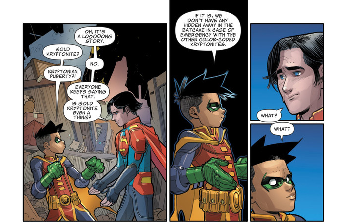 Damian xác nhận rằng cha cậu ta 'tàng trữ rất nhiều loại đá' ở trong Hang Dơi.