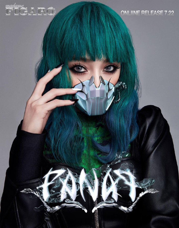 Phạm Băng Băng nhuộm tóc xanh lá cây cùng phụ kiện khẩu trang cool ngầu 