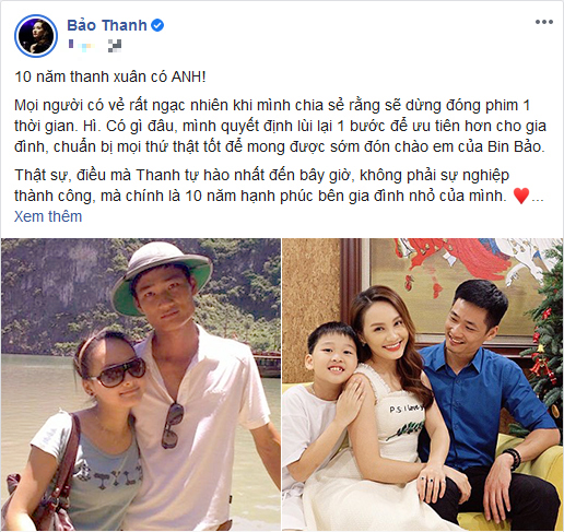 Hậu thông báo dừng đóng phim để sinh con, Bảo Thanh gây chú ý khi dành lời có cánh nói về ông xã 