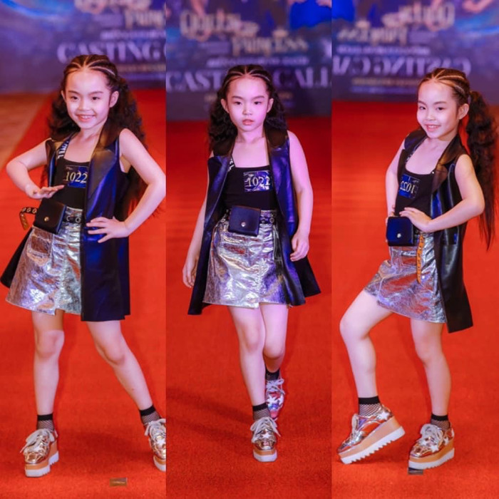 Thiên Kim được đánh giá là một siêu mẫu nhí tài năng của làng mẫu Việt.