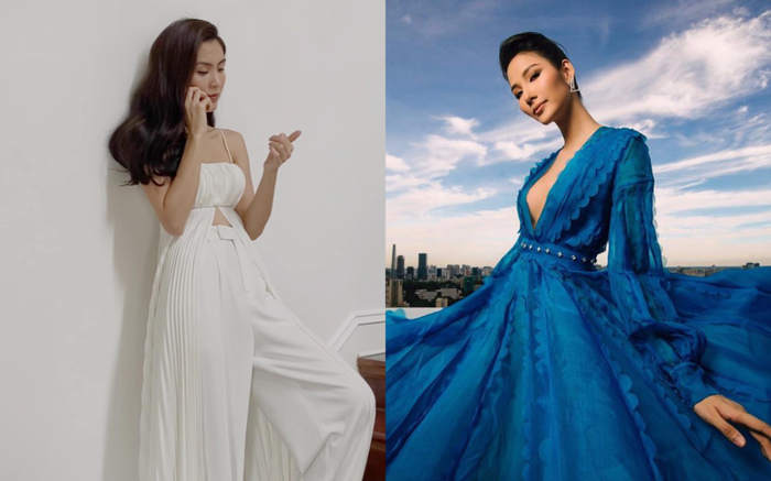 Tăng Thanh Hà khoe thần thái đỉnh của đỉnh trong cây đồ đơn sắc, Hoàng Thuỳ khiến fan xuýt soa với váy xẻ sâu, lộ ngực đầy hun hút Ảnh 2