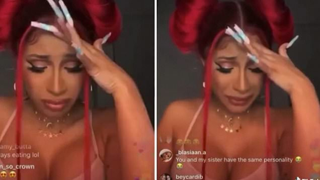 Cardi B nhớ phát khóc món Sushi trên livestream