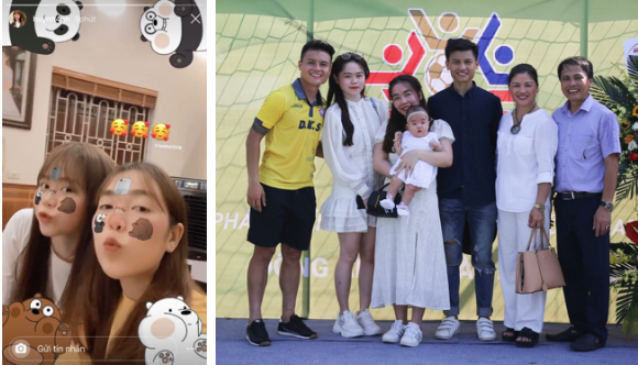 Hình ảnh thân thiết giữa Huỳnh Anh và gia đình Quang Hải