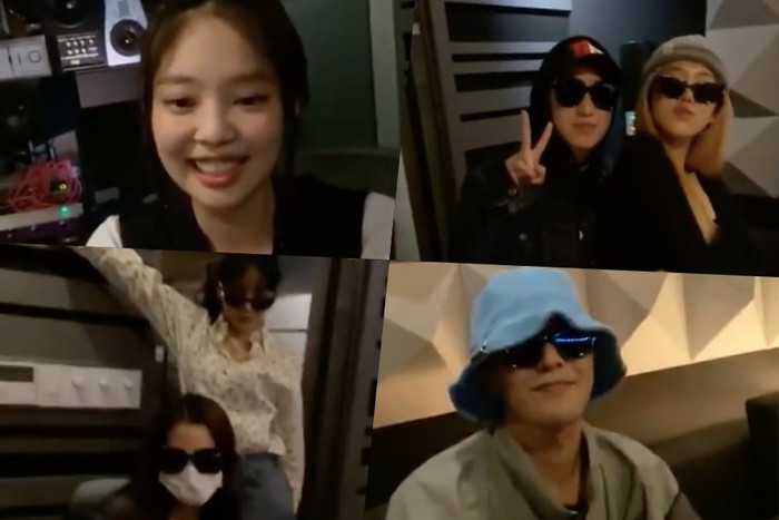 G-Dragon xuất hiện trong livestream tại phòng thu của Jennie 2 tháng trước.