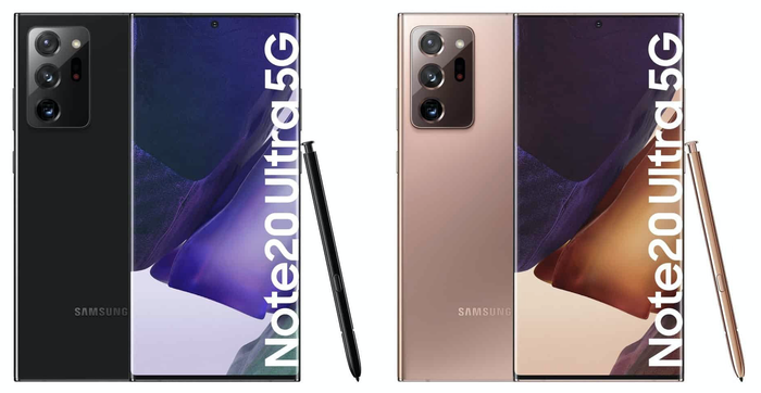 Galaxy Note20 Ultra sở hữu thiết kế mặt trước với các cạnh vuông, màn hình 'đục lỗ' và được vát cong sang hai bên. (Ảnh: Roland Quandt)