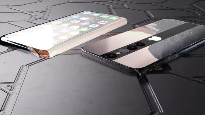 Phía sau hệ thống camera 3 ống kính và cảm biến LiDAR được đặt dọc giữa thân máy. (Ảnh: ConceptsiPhone)