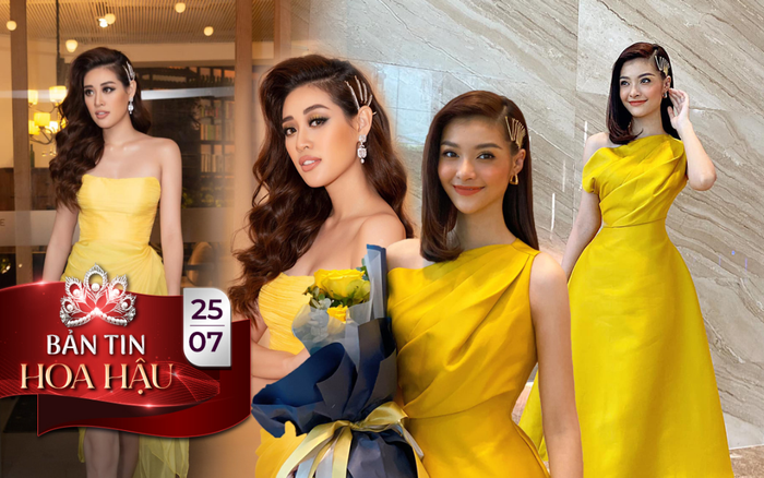 Đụng hàng layout vàng rực với kẹp tóc ánh kim: Kiều Loan đẹp dịu dàng - Khánh Vân thần thái sang chảnh Ảnh 2