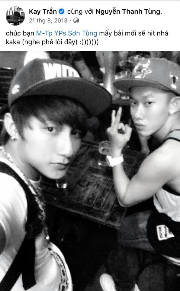 Không những thế, khán giả còn “đào mộ' bức ảnh 7 năm trước Kay Trần từng đăng và gắn thẻ tag Sơn Tùng