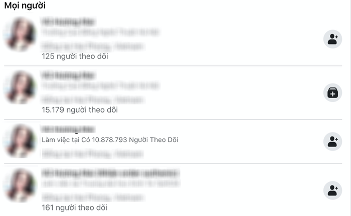 Khi thử tìm tên của người phụ nữ được cho là nhân vật chính trong loạt clip nhạy cảm gần đây, có đến hàng chục trang cá nhân mạo danh xuất hiện.