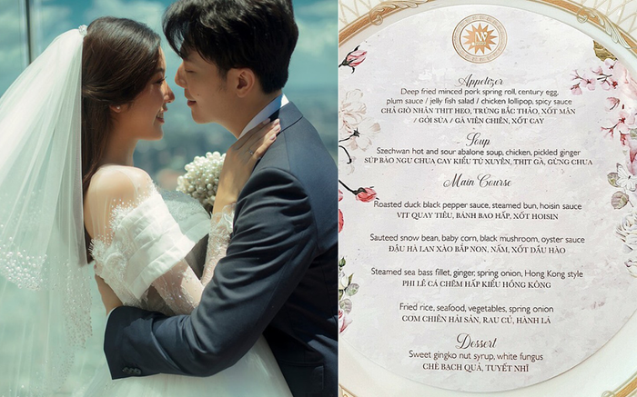 Dân mạng 'choáng váng' trước thực đơn tiệc cưới Á hậu Thúy Vân: Toàn sơn hào hải vị xứng tầm đẳng cấp thượng lưu! Ảnh 2