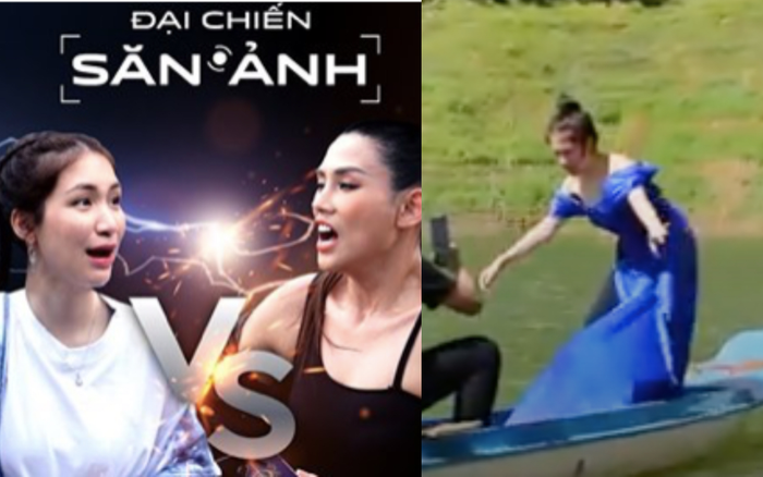 Đội nắng 40 độ, Võ Hoàng Yến dạy Hòa Minzy cách tạo dáng bá đạo lênh đênh trên mặt nước Ảnh 2