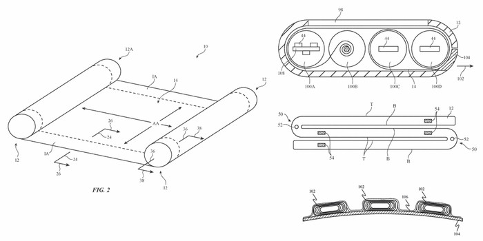 Gần đây nhất, một bằng sáng chế cho thấy Apple muốn chọn cách thiết kế iPhone màn hình gập ngang, với một thanh cảm ứng bên ngoài để hiển thị các thông tin cần thiết, lại càng cũng cố độ tin cậy của những nguồn tin rò rỉ này. (Ảnh: EverythingApplePro)
