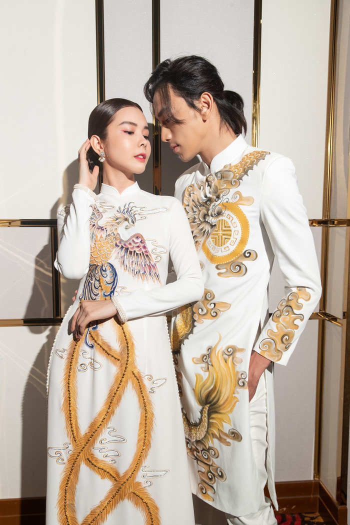 Khoảnh khắc đẹp nao lòng của Diệp Bảo Ngọc, Thúy Diễm và Trương Quỳnh Anh trong tà áo dài cưới Ảnh 10